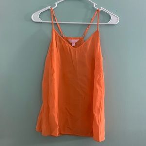 Lilly Pulitzer Orange Racerback Tank Top size S